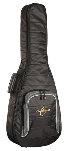 Left. Oscar Schmidt - Oscar Schmidt OSGBD10 Dreadnought Acoustic Guitar Size Bag. 10mm Padding Black - "NA".
