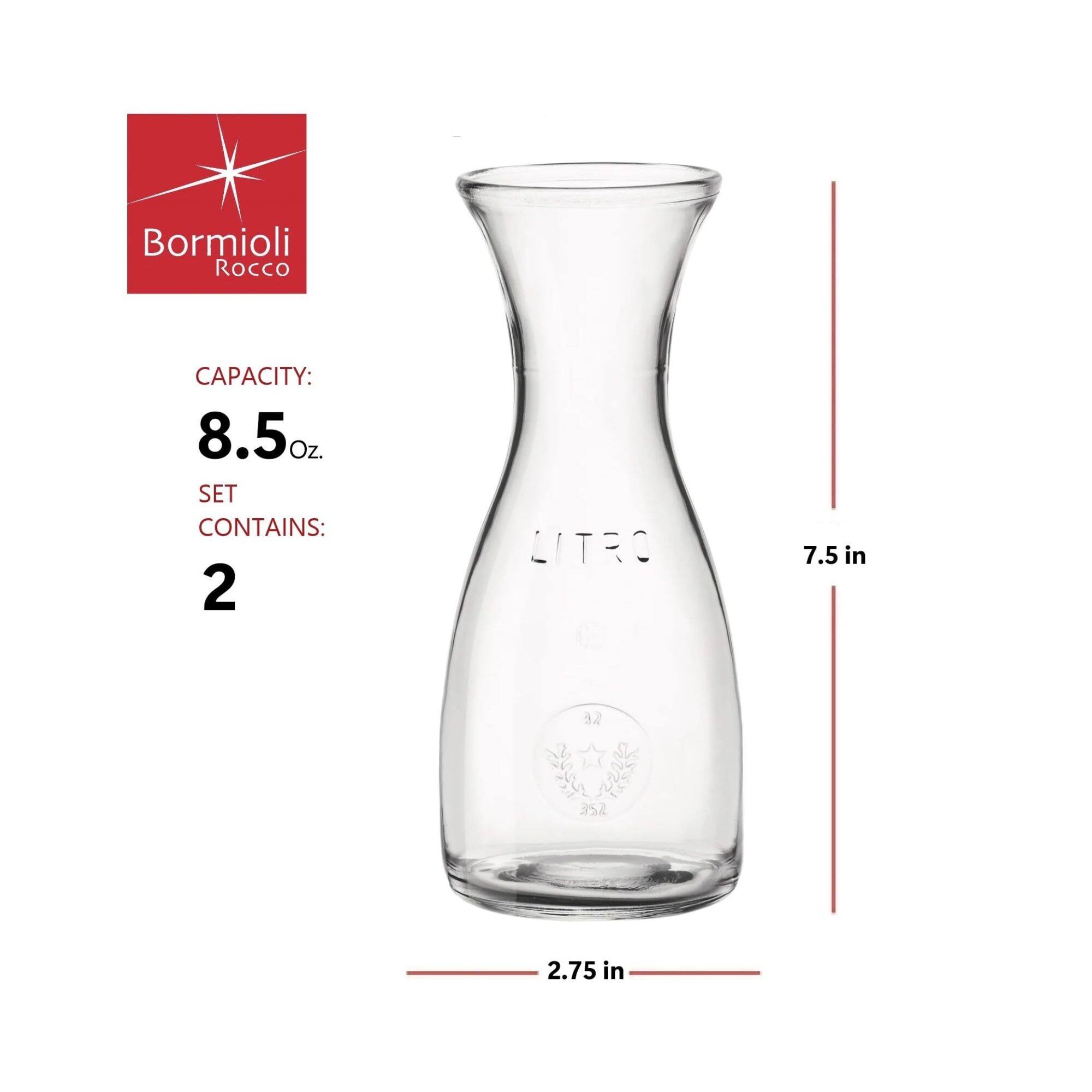 Bormioli Rocco  
CAPACITY: 8.5 oz  
SET CONTAINS: 2  
LITRC  
7.5 in  
92 ST  
352  
2.75 in