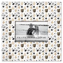 Fan Creations - Vegas Golden Knights 10'' x 10'' Floral Pattern Frame - Multicolor