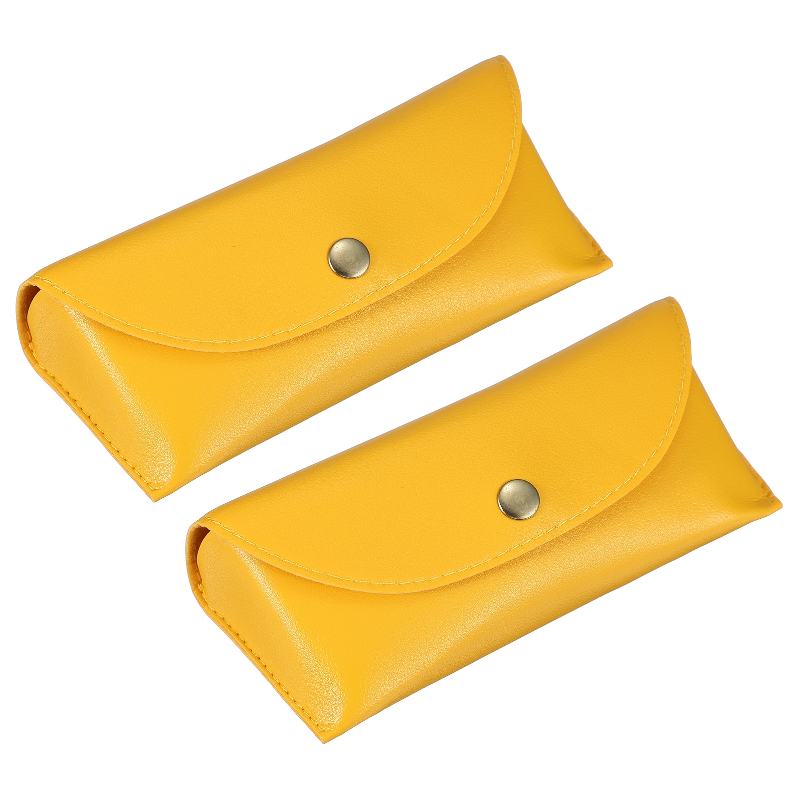 "Unique Bargains - 2pcs Leather Eyeglass Case 6.9x1.5x2.8"" with Cleaning Cloth for Sunglasses - Yellow" price history on PriceWatchPro