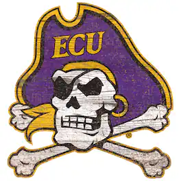 Fan Creations - ECU Pirates Distressed Logo Cutout Sign - Multicolor