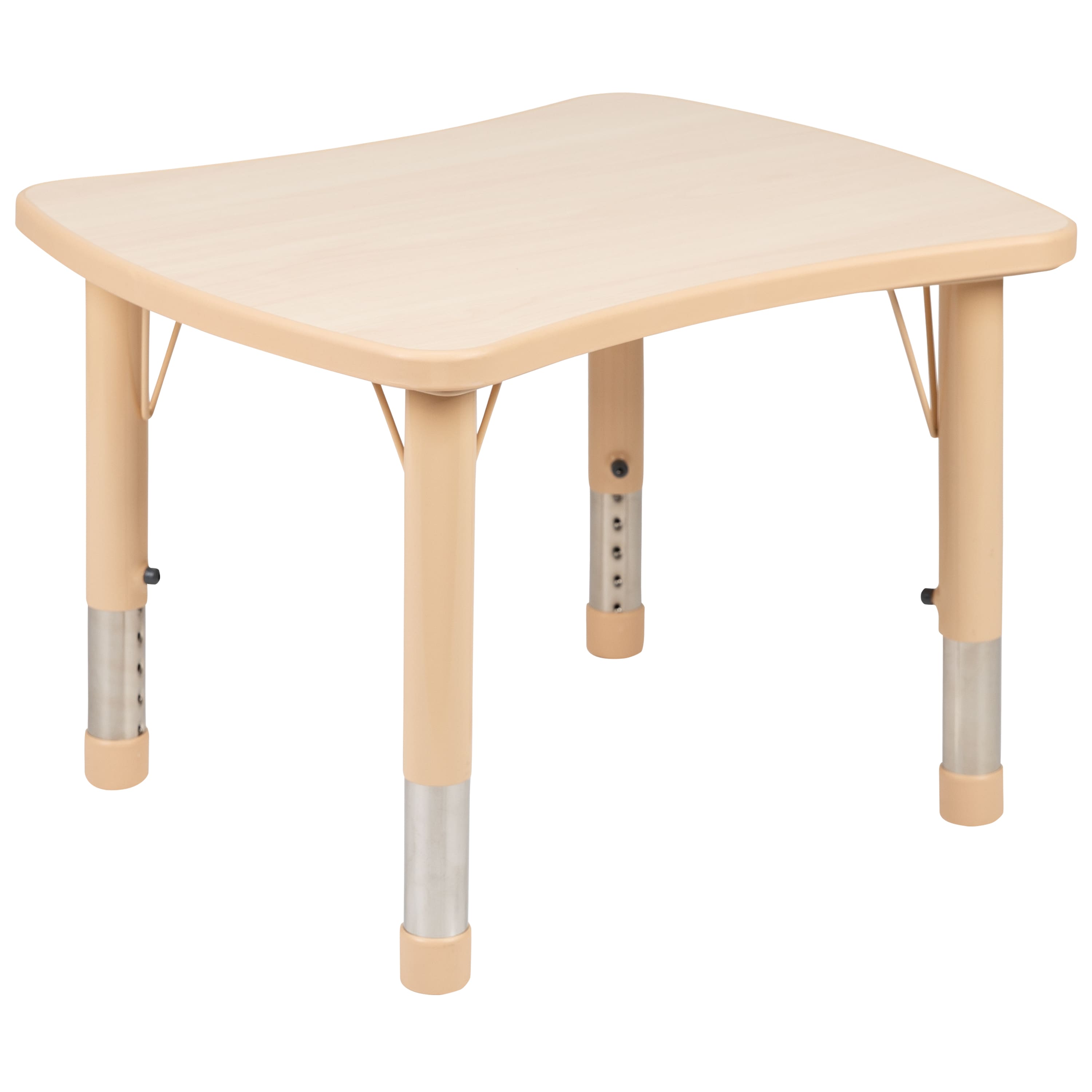 "Emma + Oliver - 21.875""W x 26.625""L Rectangular Plastic Height Adjustable Activity Table - Natural" price history on PriceWatchPro