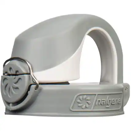 Front. Nalgene - Nalgene 24 oz. On The Fly Water Bottle Replacement Lid - Gray/White - Gray/White.
