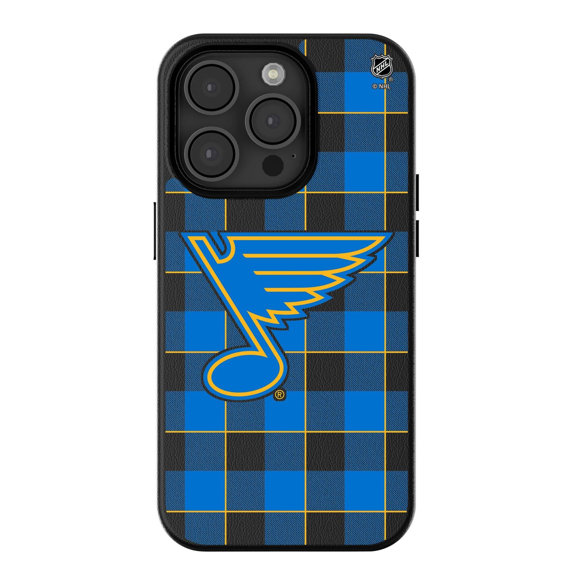 Keyscaper - NHL - St. Louis Blues Plaid iPhone Magnetic Bump Case - 15 Plus - Black price history on PriceWatchPro