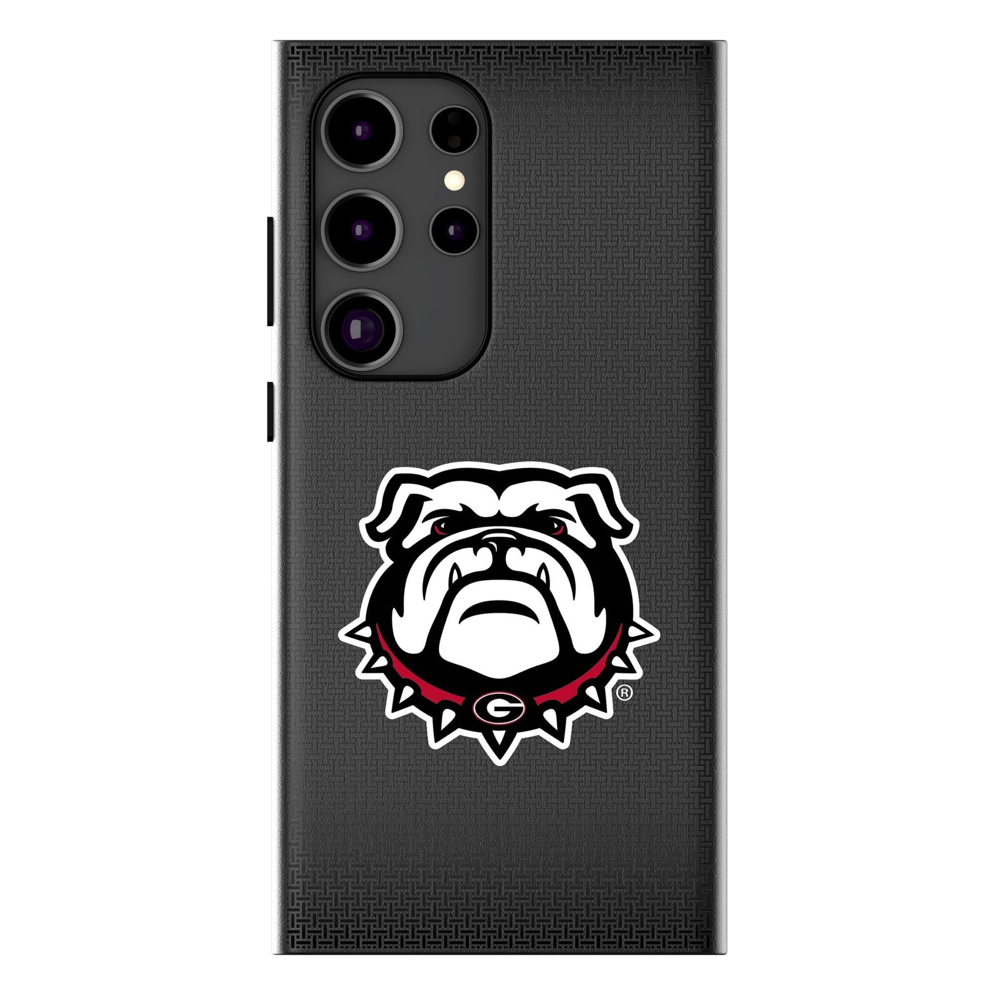 Front. Keyscaper - Georgia Bulldogs UGA Galaxy Magnetic Bump Case - S25 - Black.