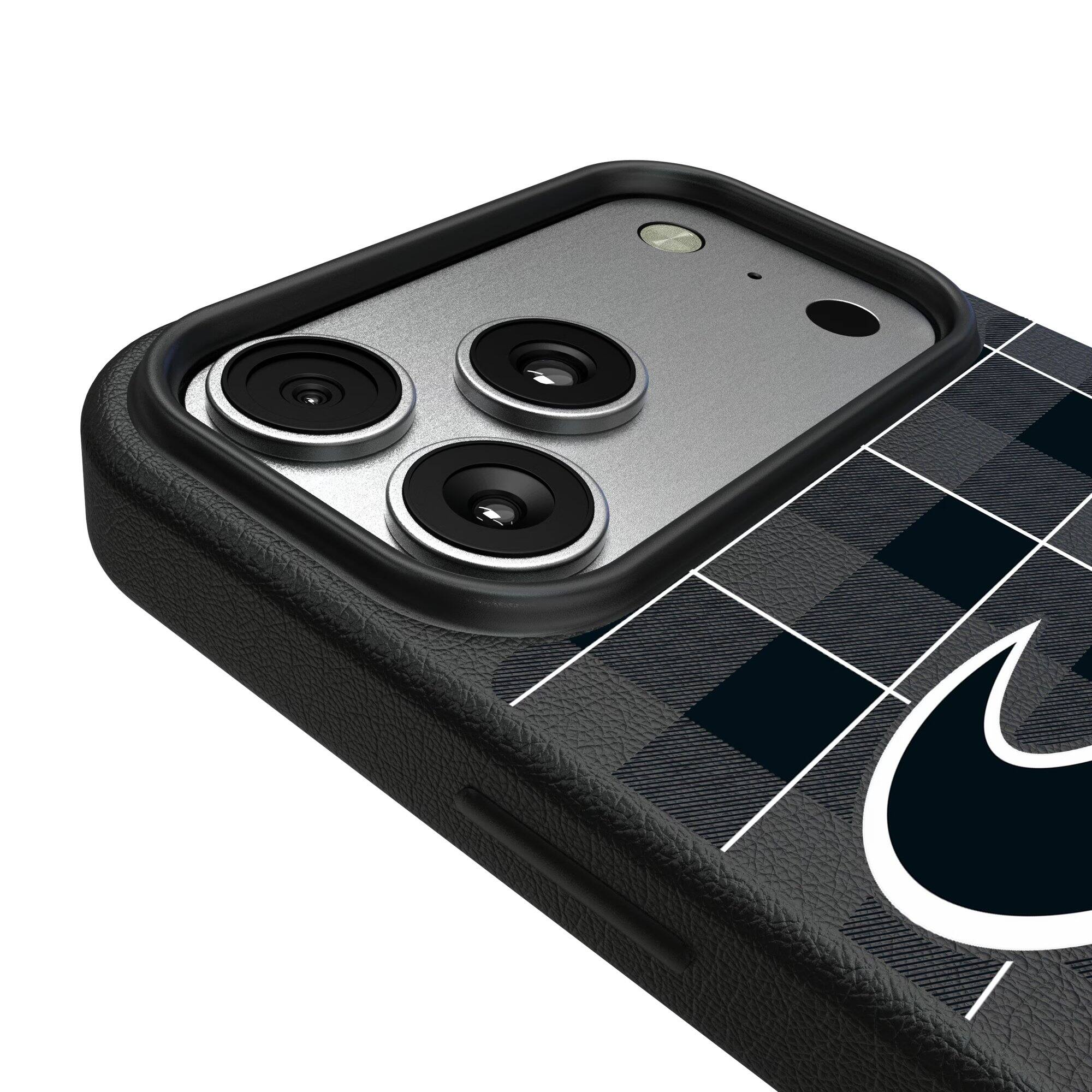 Alt View 2. Keyscaper - Plaid Magnetic Bump iPhone Case - 17 Pro Max - Black.