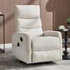 Front. Boyel Living - Heat Massage Chenille Upholstery Manual Recliner Chair with Rocker and Swivel in Beige - Beige.