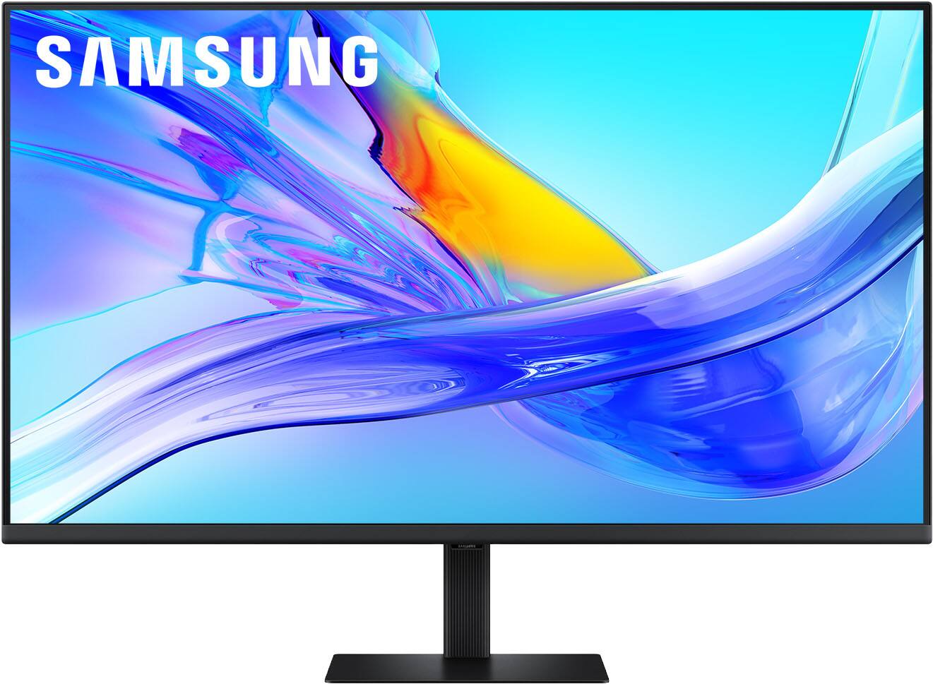 Left. Samsung - 37" ViewFinity S8 S80UD LED 4K UHD High Resolution Monitor with HDR10, USB-C and Ergonomic Stand - Black.