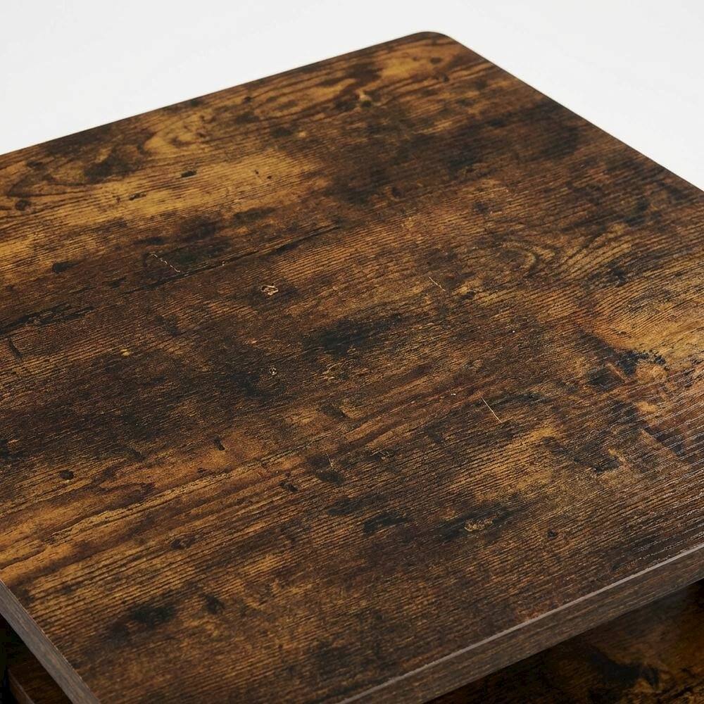 Alt View 1. FurniFact - Nightstand with Bin Drawer, Engineered Wood Frame for Cozy Bedroom Storage - Amber Pine/Black.