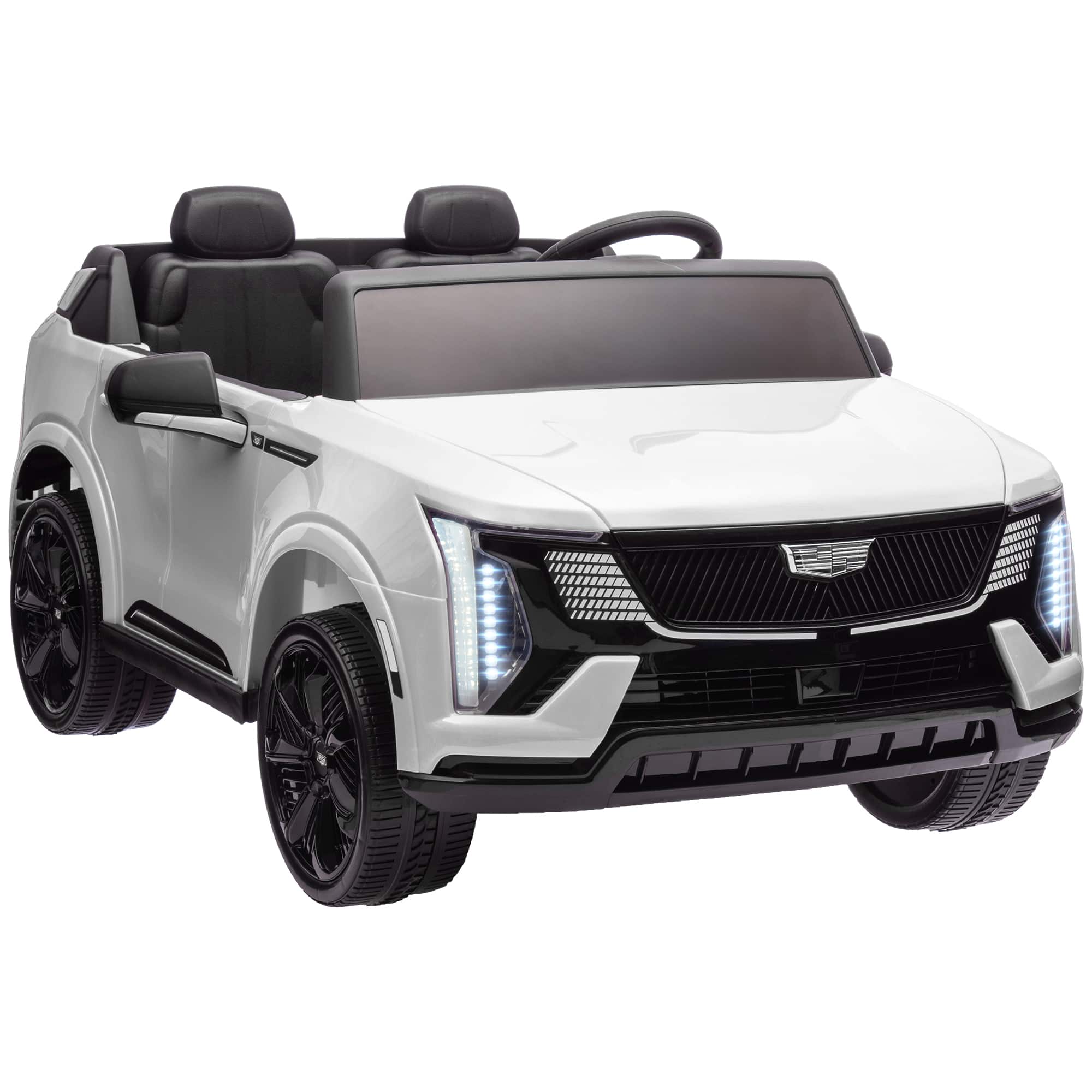 Qaba - 2-Seater Ride on Truck, 12V Cadillac Escalade IQ 2025 Licensed Kids Electric Car with 10AH Big Battery, Remote Control