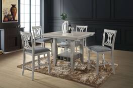 Kings Brand Furniture - Dining Table - White Grey