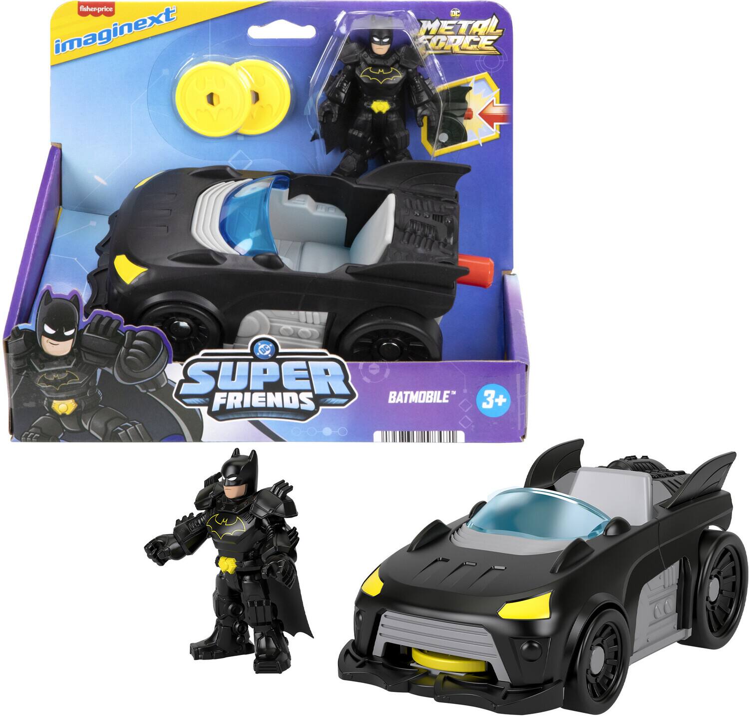 Fisher Price - Imaginext DC Super Friends: Metal Force Batmobile Vehicle - Collectibles