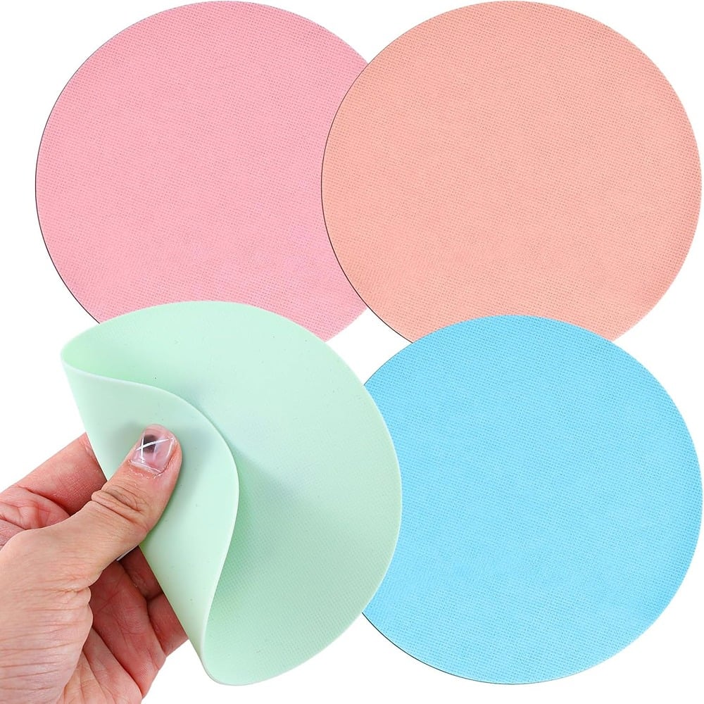 PARKER SLATER - 8-Pack Silicone Jar & Bottle Opener Pads, Non-Slip, Multi-Color - Light Green, Pink, Light Blue, Light Pink