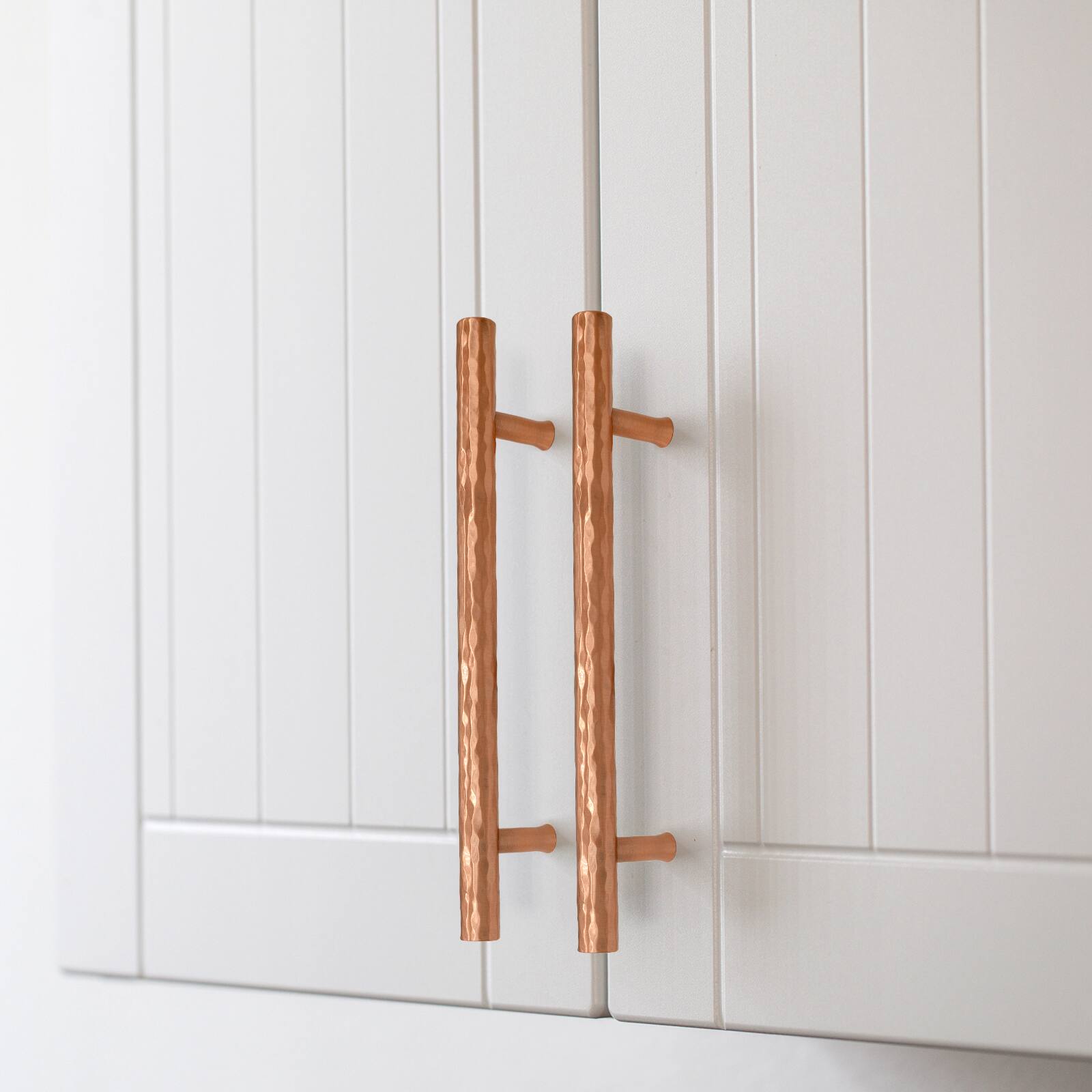 Alt View 2. Akicon - Akicon Solid Brass 5 Inch Hole Center Kitchen Cabinet Handles Drawer Pulls 5-Pack in Copper - Copper.