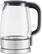 Front. Breville - the Crystal Clear 7-Cup Electric Glass Kettle - Brushed Stainless Steel.