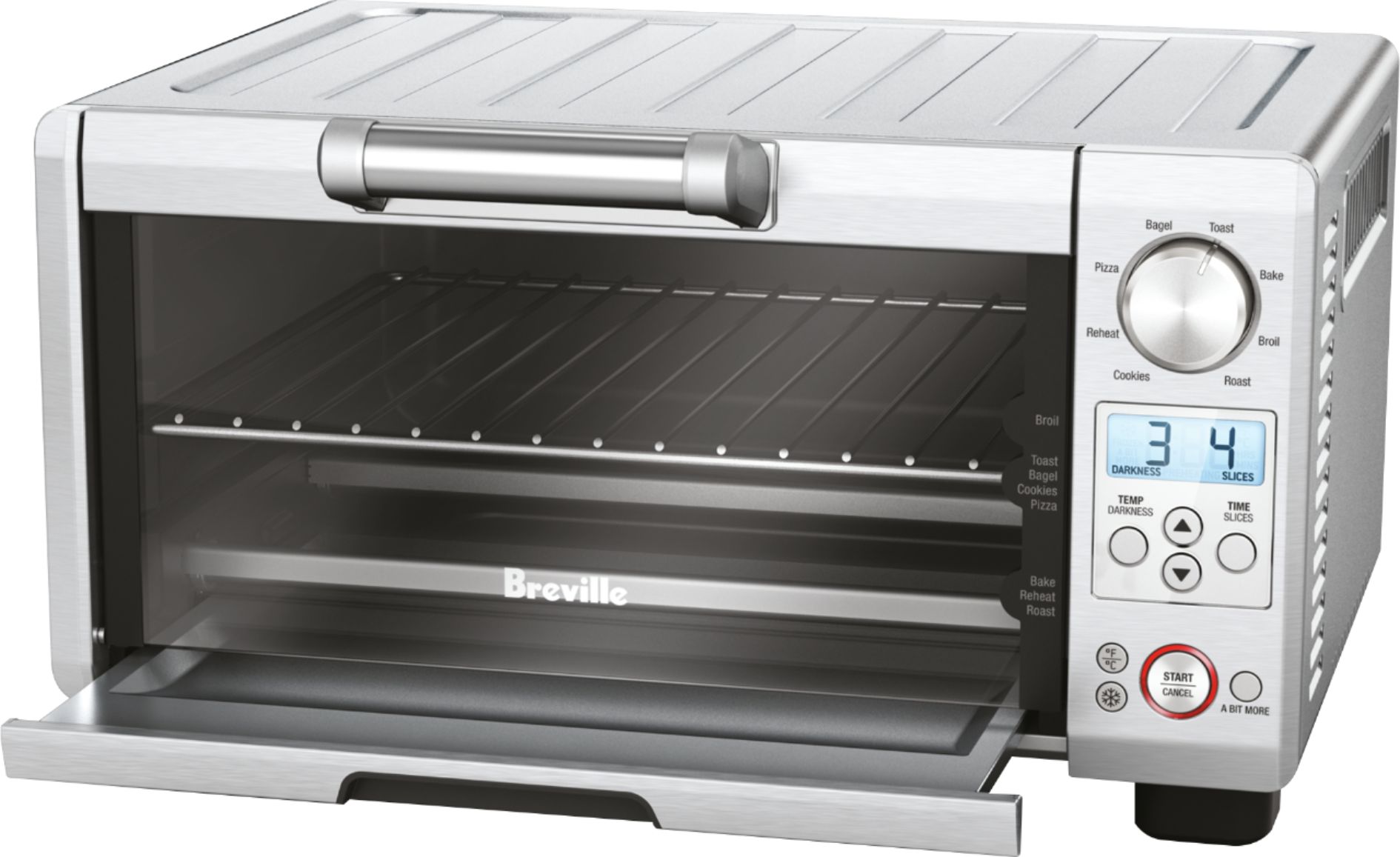Angle View: Breville - the Mini Smart Oven - Stainless Steel