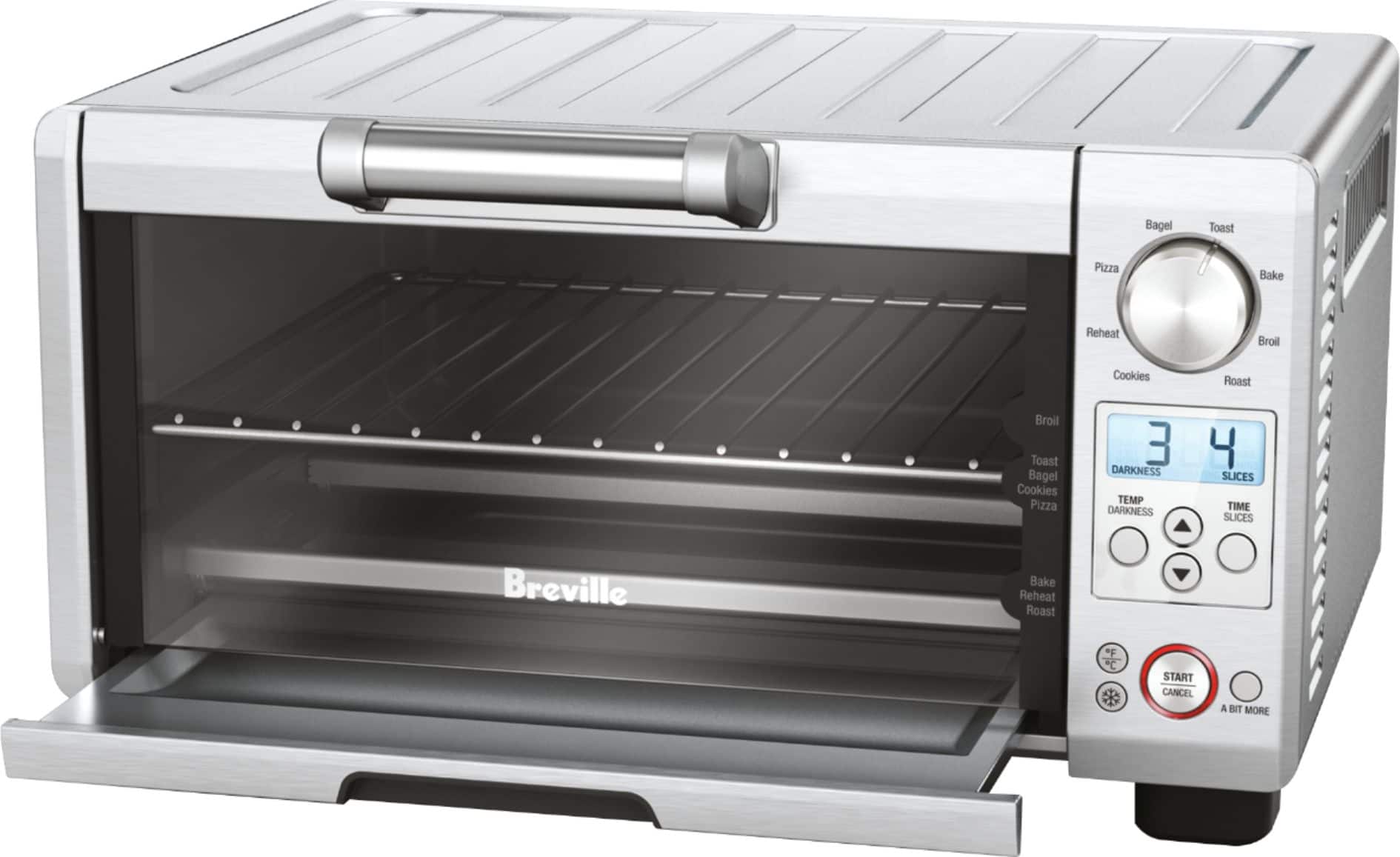 Angle. Breville - the Mini Smart Oven - Stainless Steel.