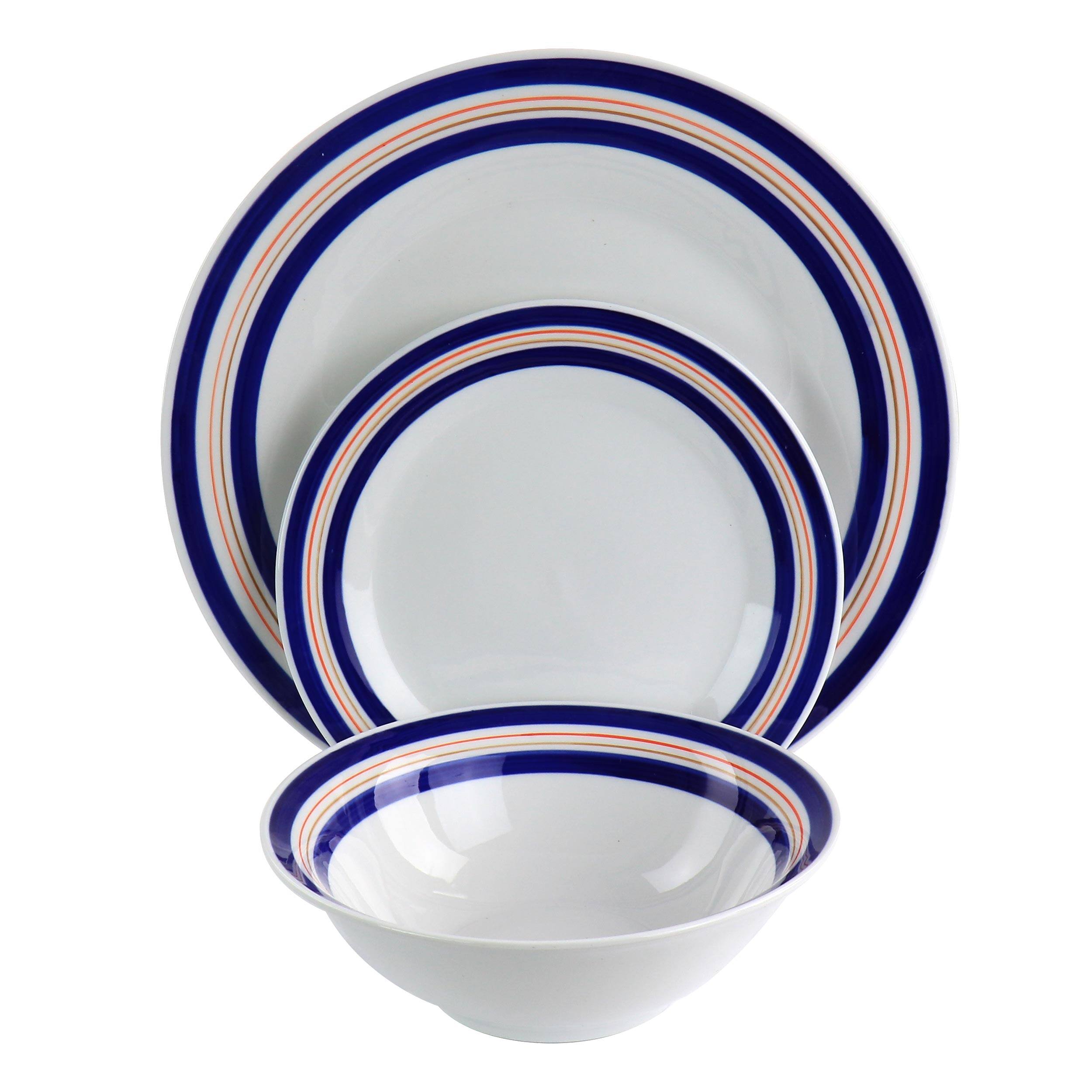 Alt View 1. Gibson - All U Need 32 Piece Ceramic Dinnerware Set in White - White.
