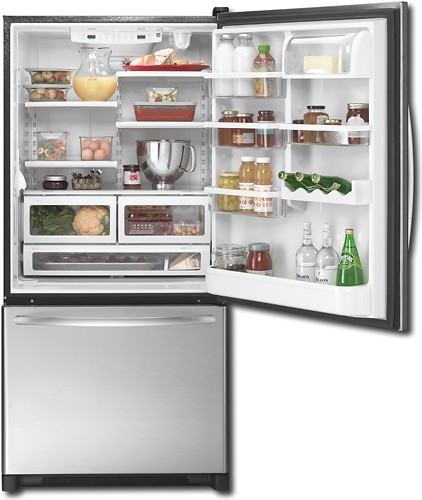  KitchenAid - Architect Series II 21.9 Cu. Ft. Bottom-Mount Refrigerator - Stainless-Steel