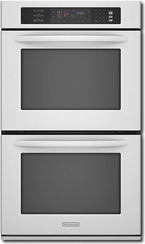 Front Standard. KitchenAid - Architect II Built-In Double Electric Convection Wall Oven - White.