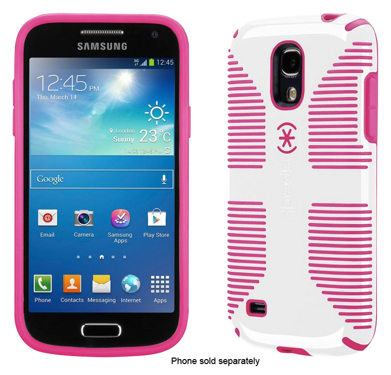  Speck - CandyShell Grip Case for Samsung Galaxy S 4 Mini Cell Phones - White/Raspberry