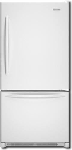 Front Standard. KitchenAid - Architect Series II 19.9 Cu. Ft. Counter-Depth Bottom-Mount Refrigerator - White.