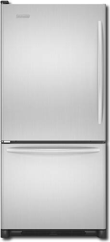 Front Standard. KitchenAid - Architect Series II 18.5 Cu. Ft. Bottom-Mount Refrigerator - Stainless-Steel.