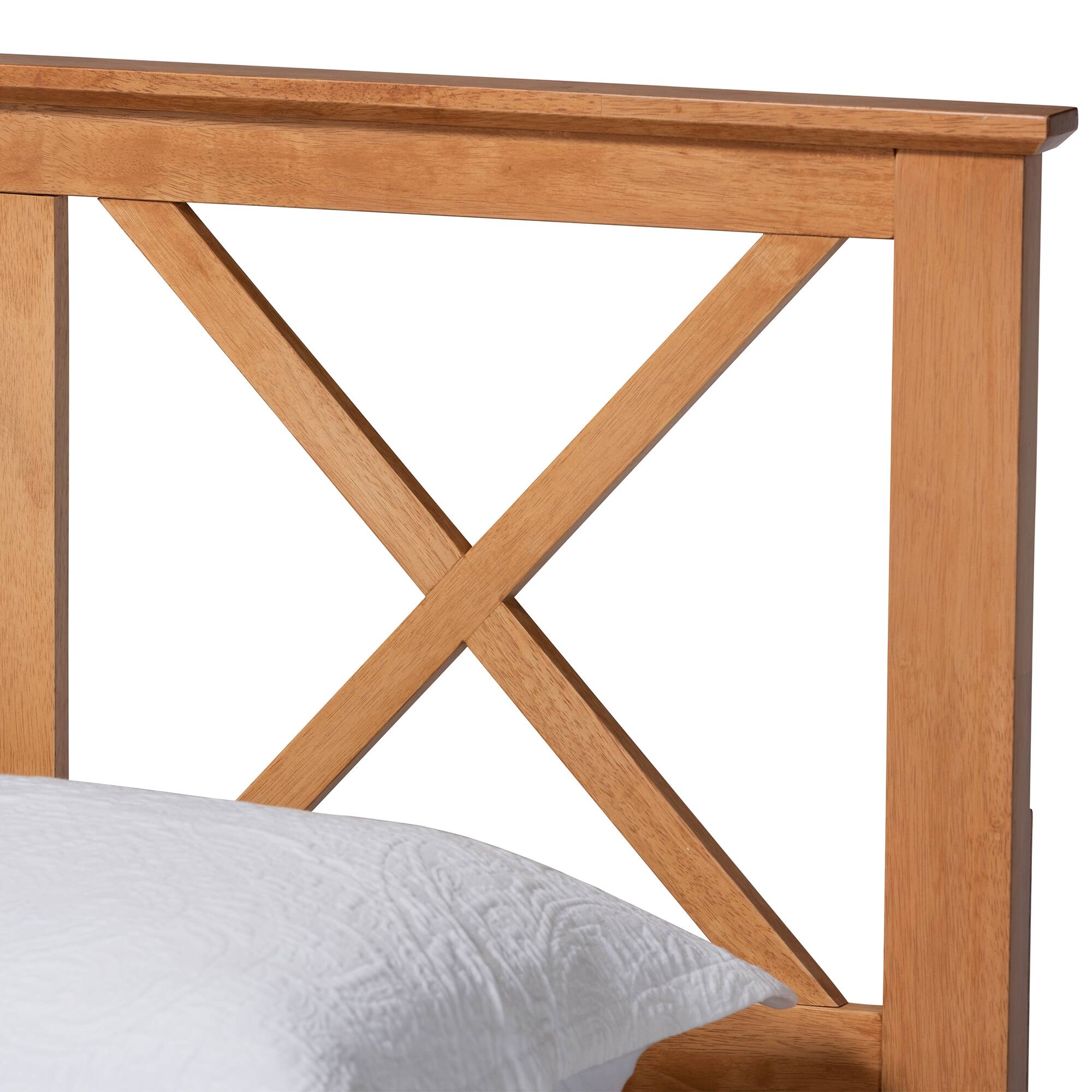 Back. Baxton Studio - Galvin Modern and Contemporary Brown Finished Wood Platform Bed - Brown.