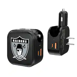 Keyscaper - Oakland Raiders 2-in-1 USB A/C Charger - Black