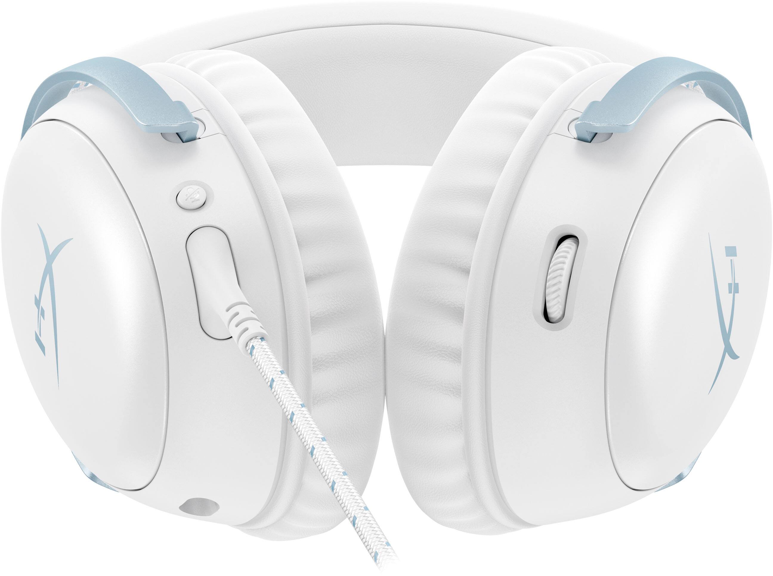 Alt View 2. HyperX - Cloud III Wired Gaming Headset for PC, PS5, PS4, Xbox Series X|S, Xbox One, Nintendo Switch, and Mobile - White/Light Blue.