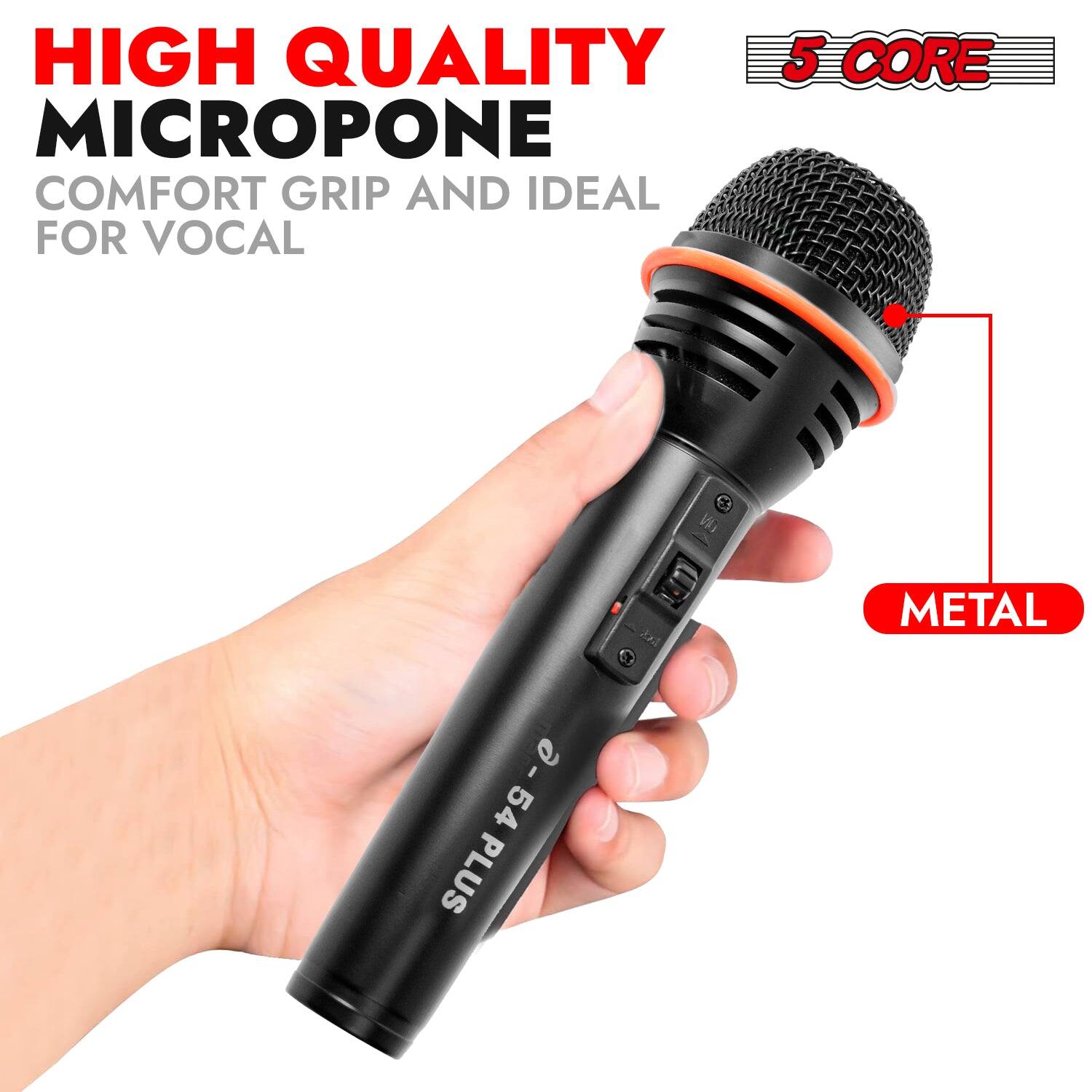 HIGH QUALITY 5 CORE MICROPHONE COMFORT GRIP AND IDEAL FOR VOCAL