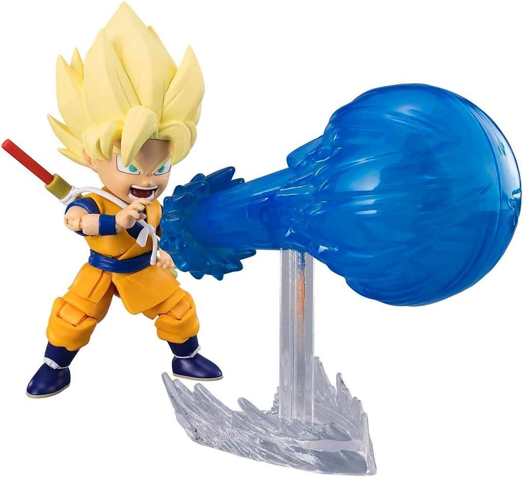Left. Bandai - Dragon Stars Series - Dragon Ball Super - Super Saiyan Goku (Mini) [Daima Ver.] Power Up Pack Action Figure Set.