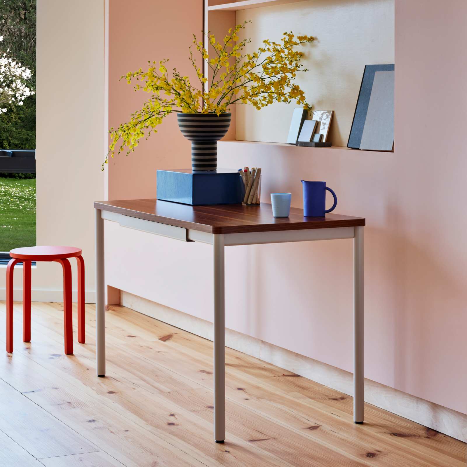 Angle. Branch Furniture - Daily Desk 48" x 24" - Walnut/White.