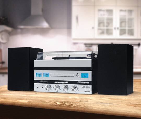 Alt View 1. Victor Audio - Victor Geneva Music Center - Silver.