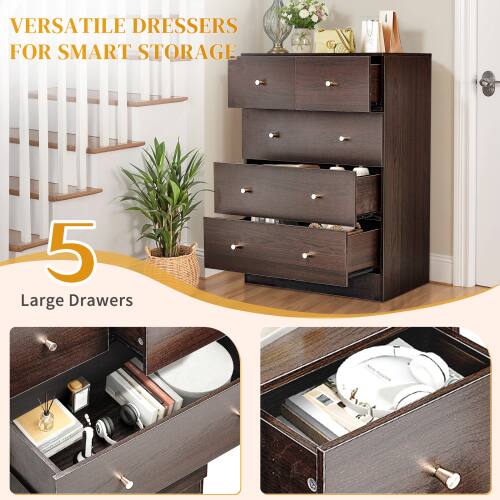 VERSATILE DRESSERS FOR SMART STORAGE

5 Large Drawers