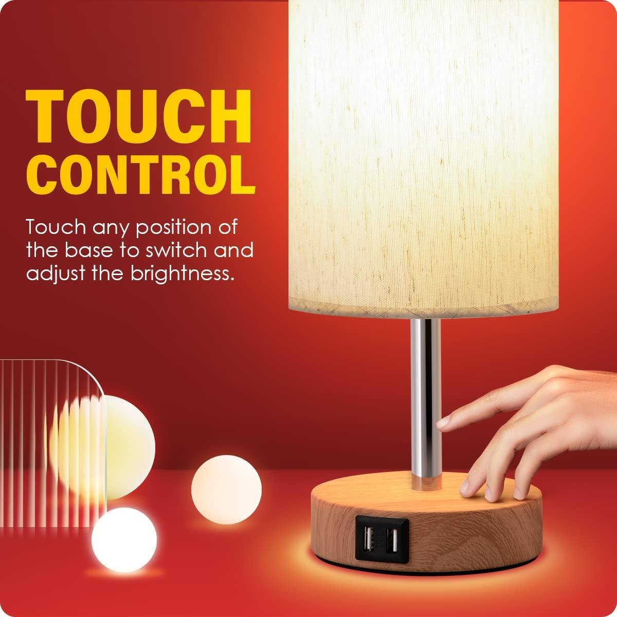 TOUCH CONTROL

Touch any position of the base to switch and adjust the brightness.