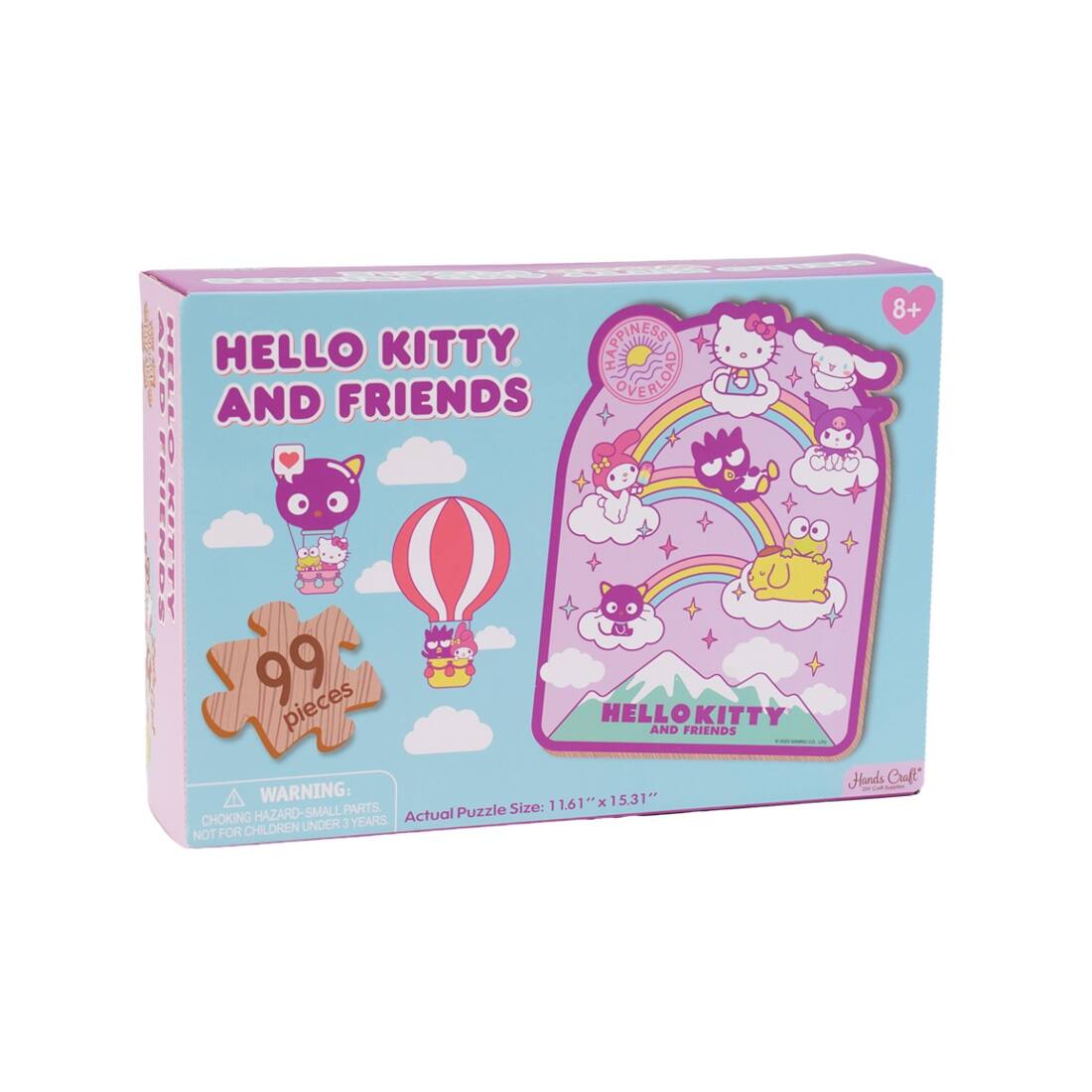 - 8+ EA HELLO KITTY AND FRIENDS OVERLAND
- 99 pieces
- HELLO KITTY AND FRIENDS
- Hands Craft
- WARNING: CHOKING HAZARD - SMALL PARTS. NOT FOR CHILDREN UNDER 3 YEARS.
- Actual Puzzle Size: 11.61" x 15.31"
