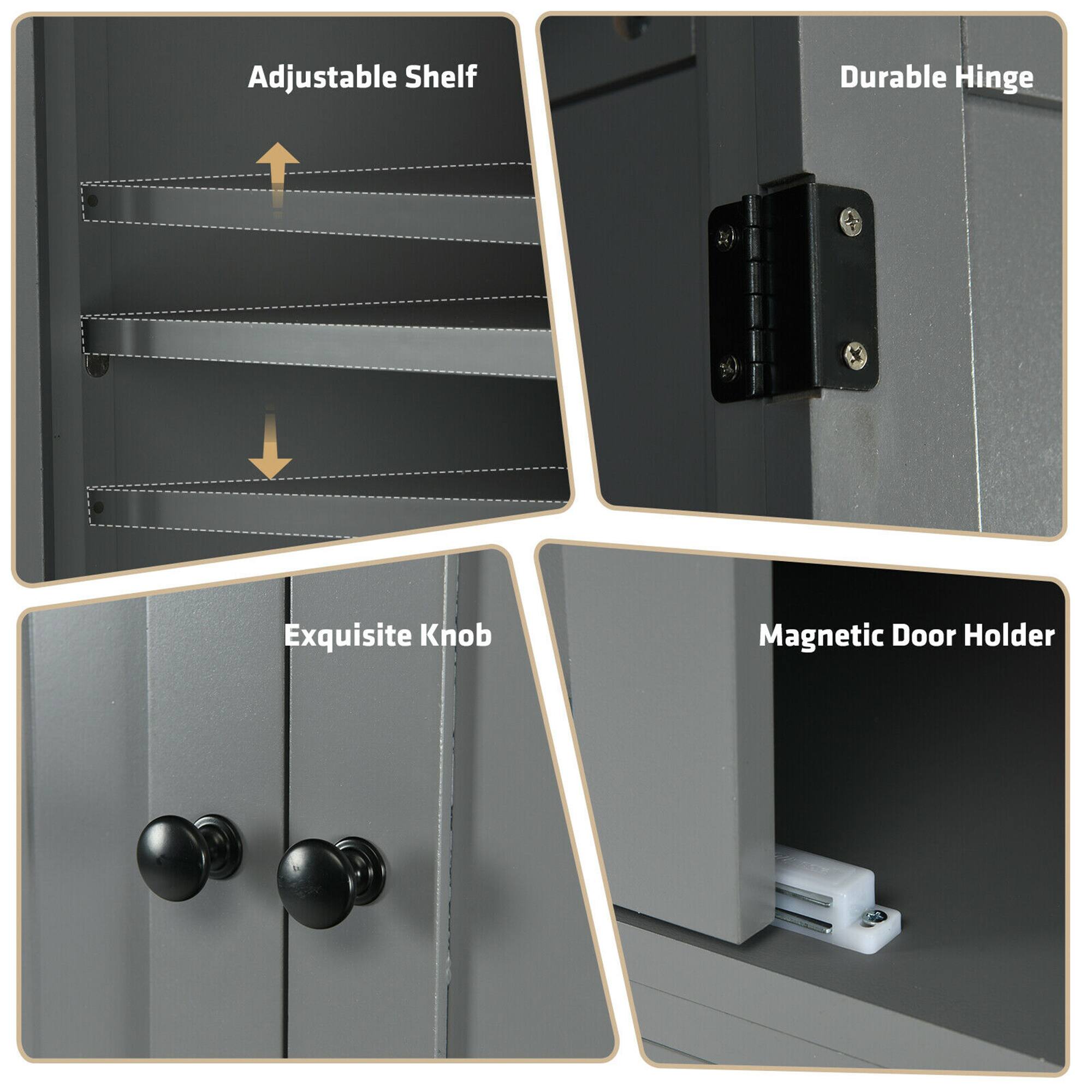 Adjustable Shelf, Durable Hinge, Exquisite Knob, Magnetic Door Holder