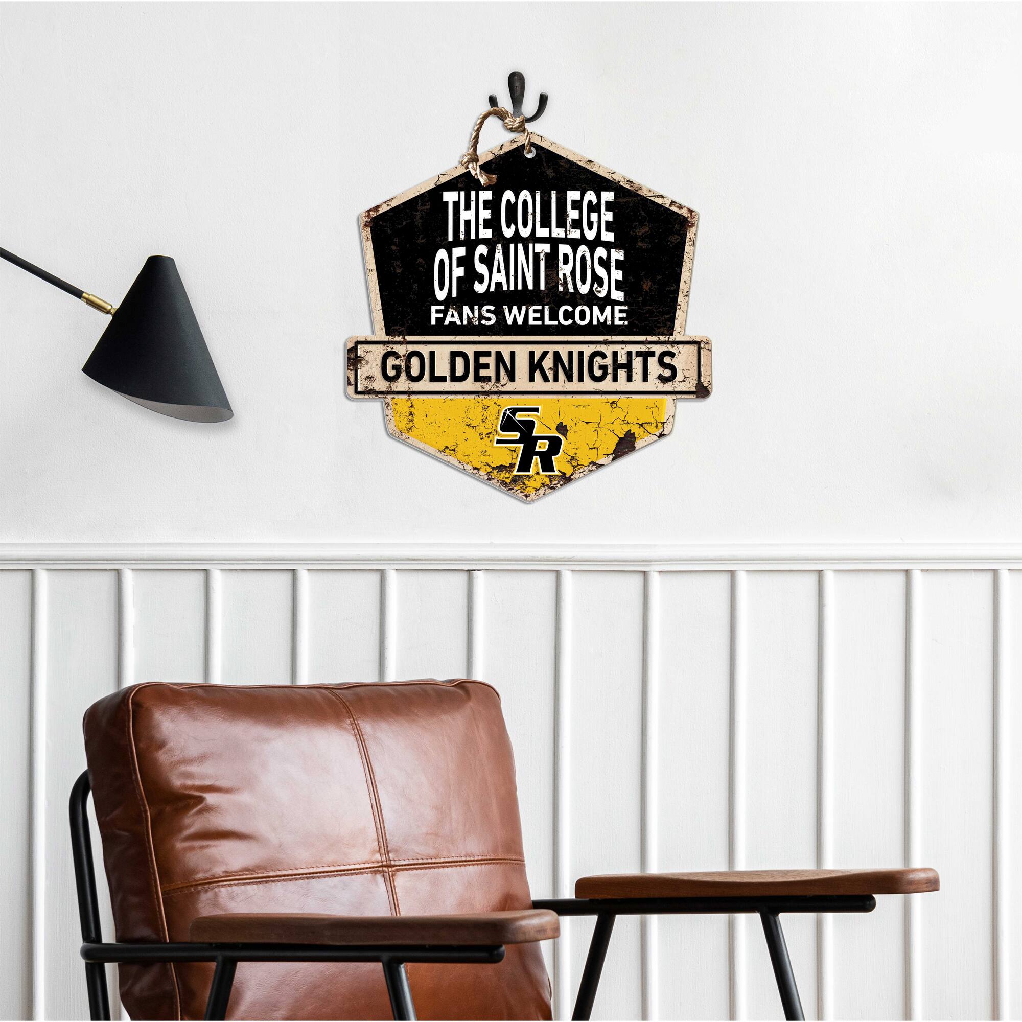 THE COLLEGE OF SAINT ROSE  
FANS WELCOME  
GOLDEN KNIGHTS