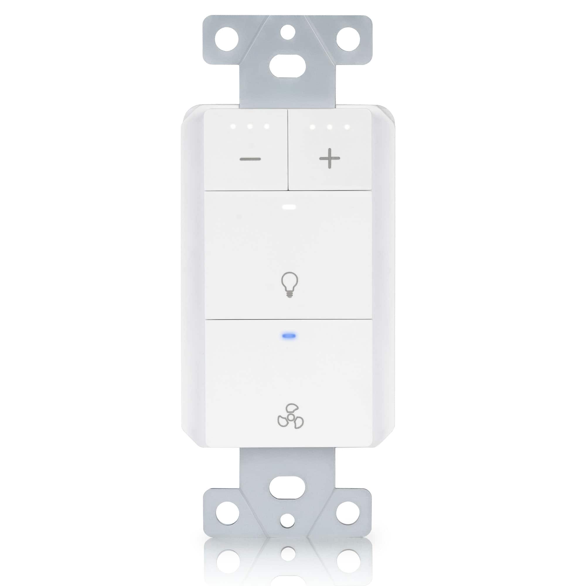 Akicon - Single Pole LED Dimmer Switch for Bathroom Exhaust Fan with Light - White