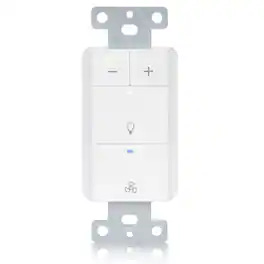 Akicon - Single Pole LED Dimmer Switch for Bathroom Exhaust Fan with Light - White