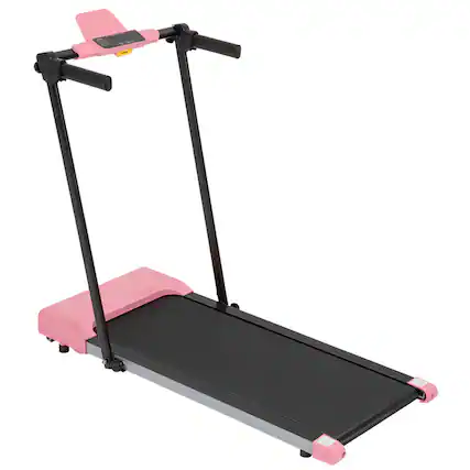 Front. Chery Life - Pink Treadmill with LED for Walking and Running - Pink.