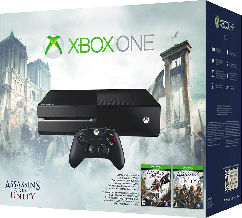 Xbox One AC Unity bundle w/ Halo MCC & 3-months Live $350, PS4 w