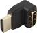 Front. Dynex™ - Right-Angle Male HDMI-to-Female HDMI Adapter - Black.