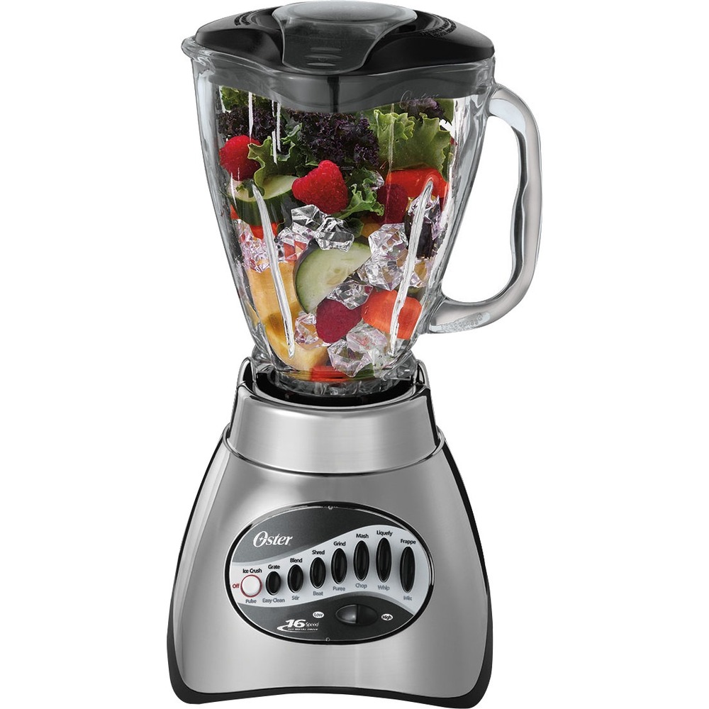 Oster® Classic Series Blender with Reversing Blade Technology and Glass  Jar, Brushed Nickel