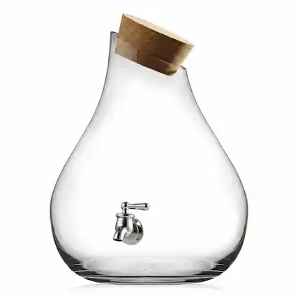 Front. Style Setter - Beverage Dispenser with Cork Lid 320 OZ. - Clear.