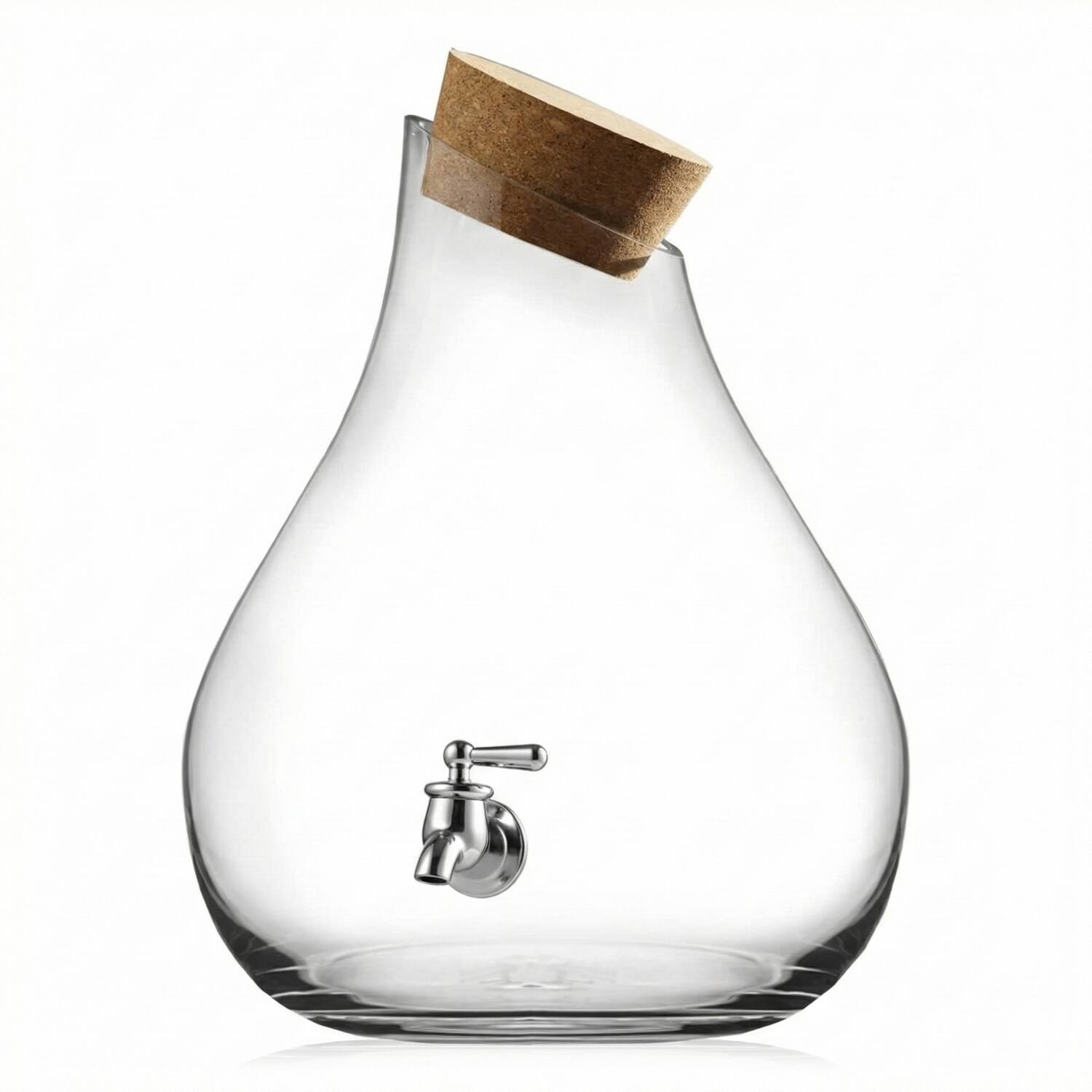 Front. Style Setter - Beverage Dispenser with Cork Lid 320 OZ. - Clear.