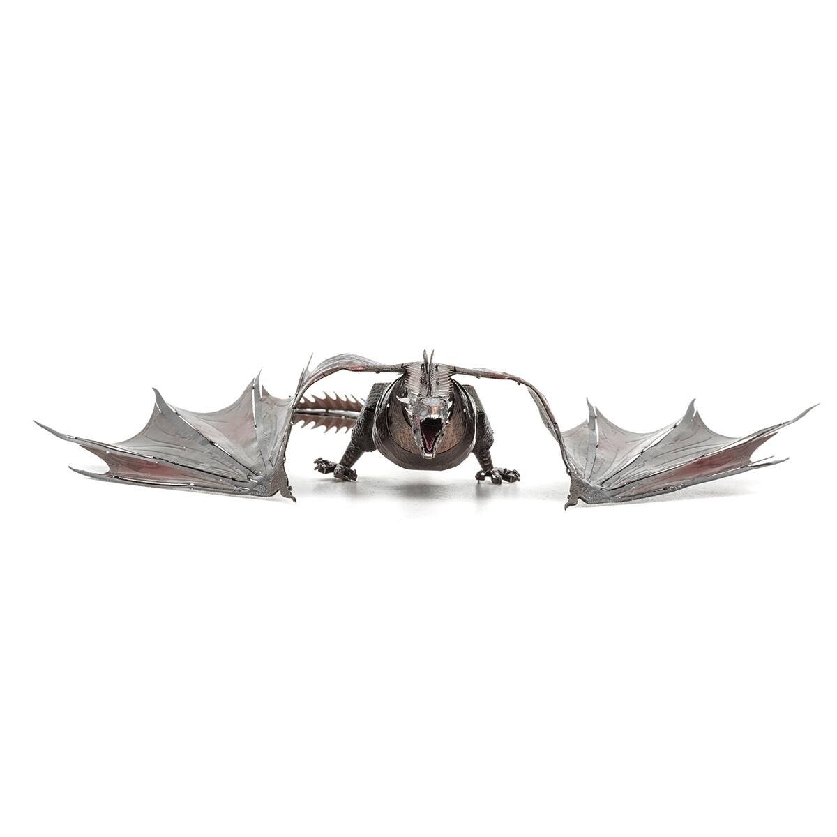Alt View 1. Metal Earth - Metal Earth Premium Series Game of Thrones Drogon 3D Metal Model Kit Fascinations - Silver.
