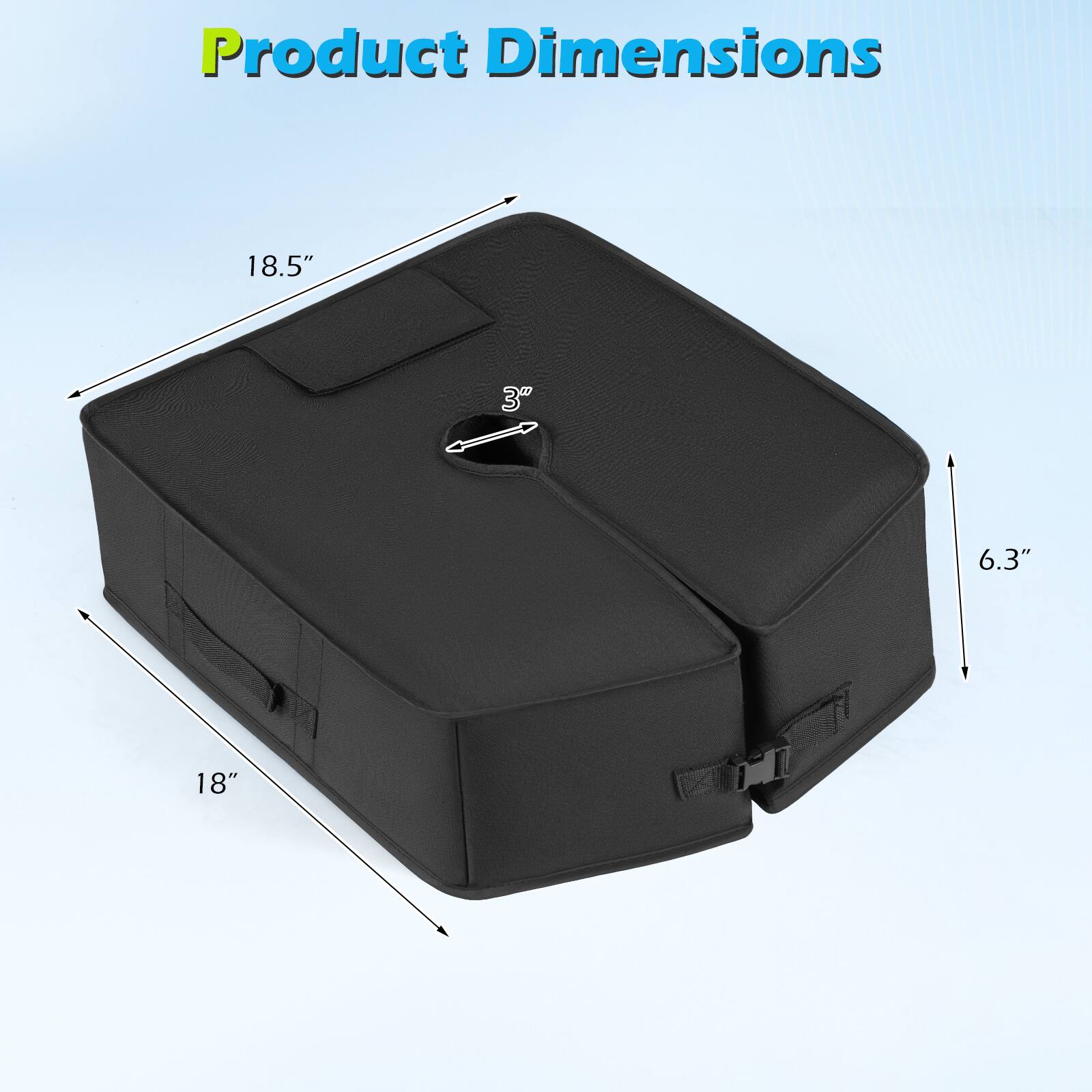 Product Dimensions: 18.5" x 3" x 6.3" x 18"