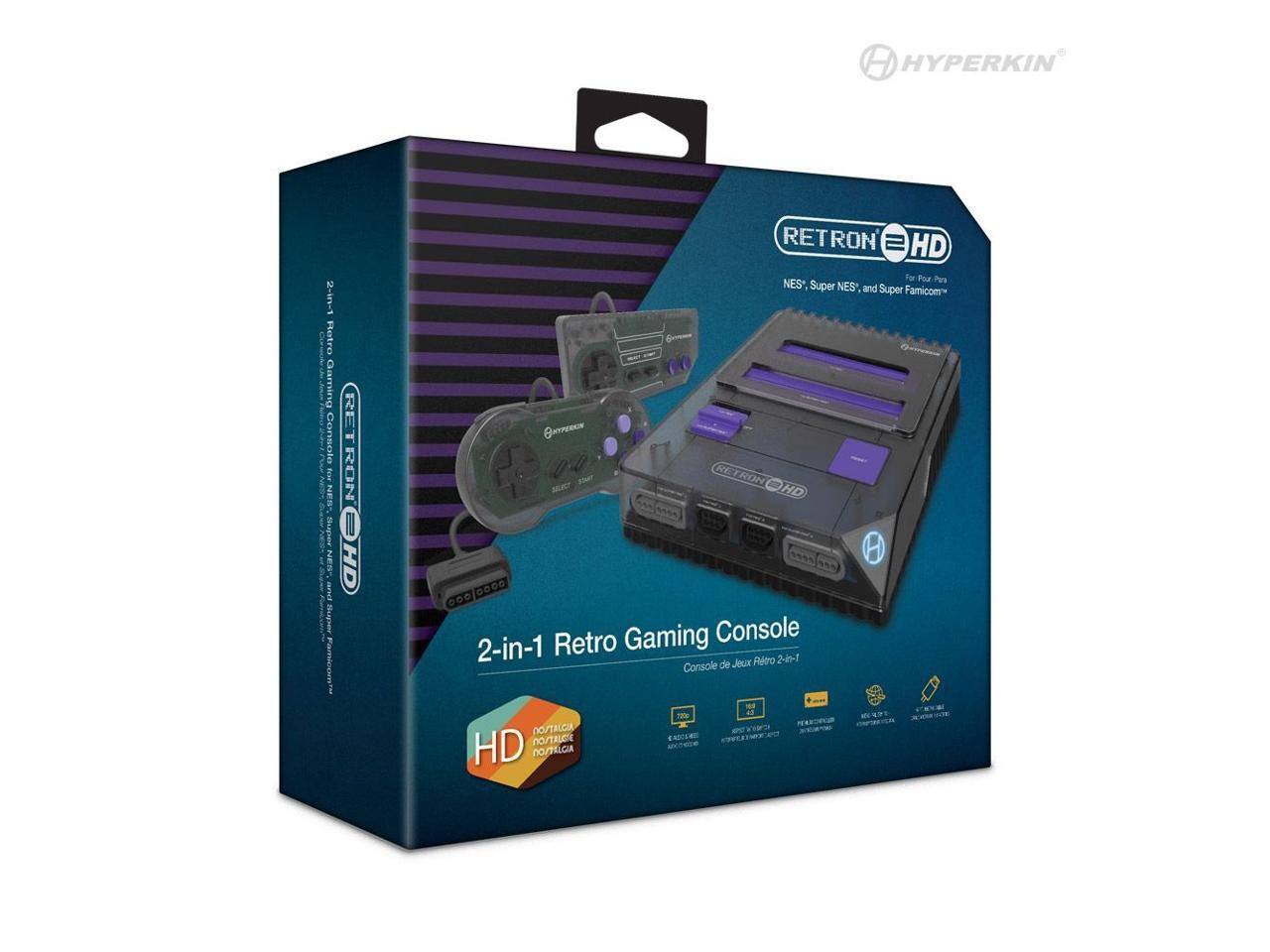 HYPERKIN L-4-2 Hotro Gaming I Console T COaN to RON Jads anc LsN OHD Jads rcOO RETRON  HD Far Four Pars NES*, Super NES and Super Famicom GHYERIN RETRON RE MINT HD H 1s Coecooa 0000 ... Retro Gaming Console 2-in-1 Jeux Rtro 2-n~1 Console de T00 DO/TAUGIA / CHCEMRO HD /TILGA